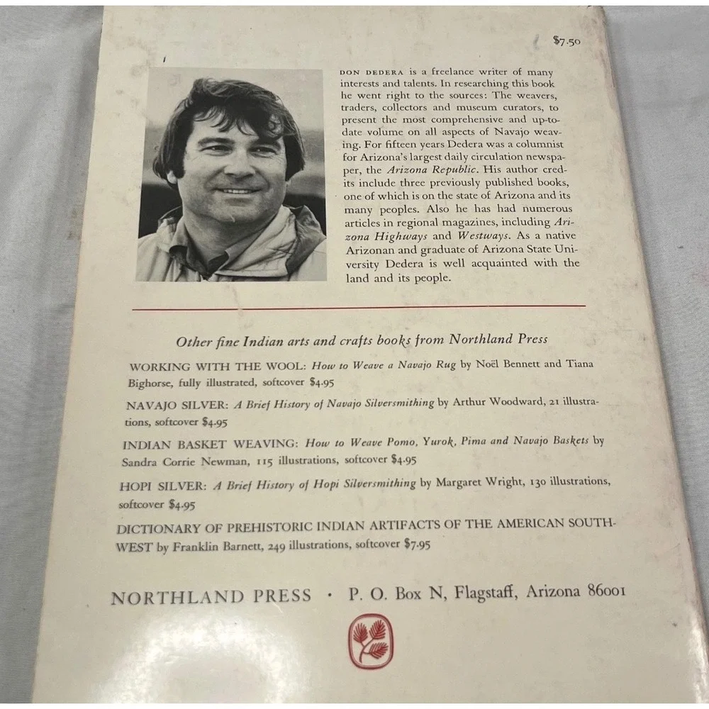 Navajo Rugs Don Dedera 1975 First Edition Northland Press Softcover Book